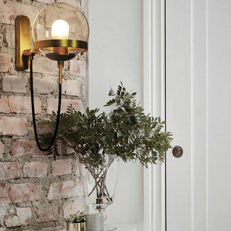 Globe Wandleuchte moderne minimalistische Glas 1 Lichtleuchten