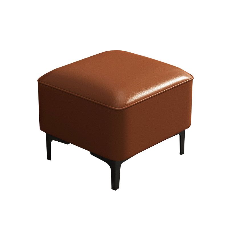 Water Resistant Modern Ottoman Whole Colored Faux Leather Square Ottoman