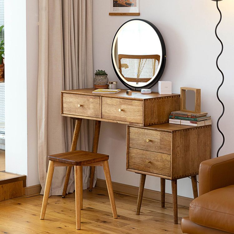 Traditions With Drawer Bedroom Mirror Solid Wood Vanity Dressing Table