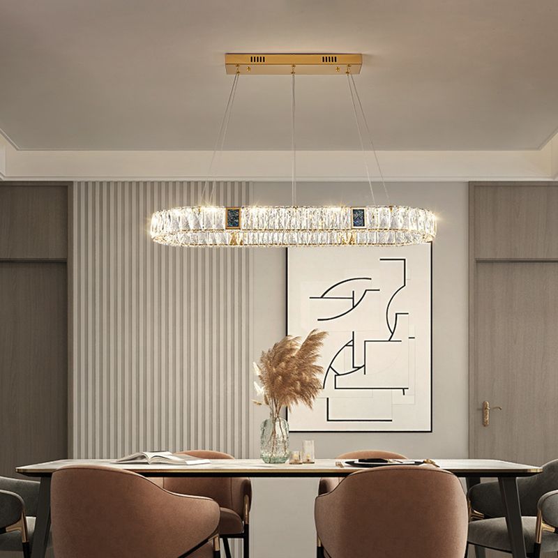 Geometrische Formen Deckenpendelleuchte Licht moderner Luxusstil Kristallleuchte Lampe