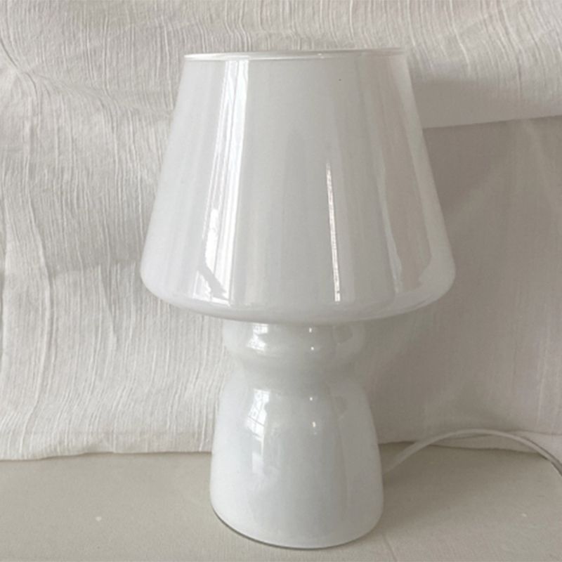 Nordic Style Torchiere Table Lamp Glass 1-Light Living Room Nightstand Light
