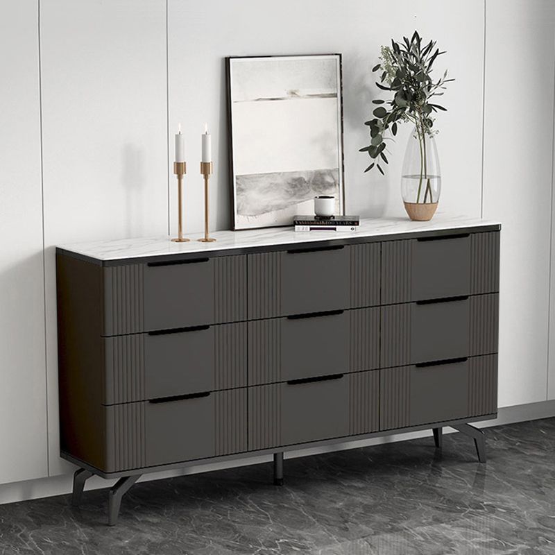 Living Room Storage Chest Dresser Glam Style Storage Chest with Drawers