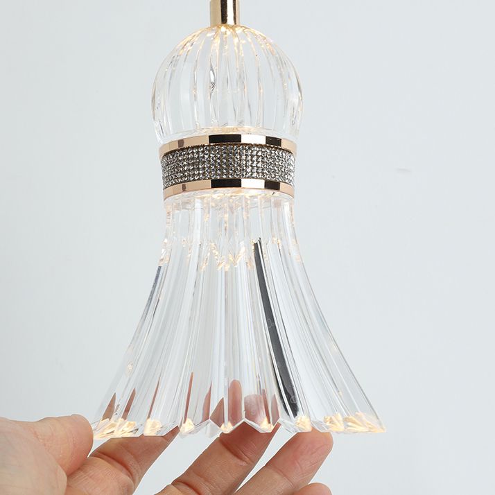 Acrylic Down Lighting Pendant Contemporary Badminton Hanging Light for Bedroom