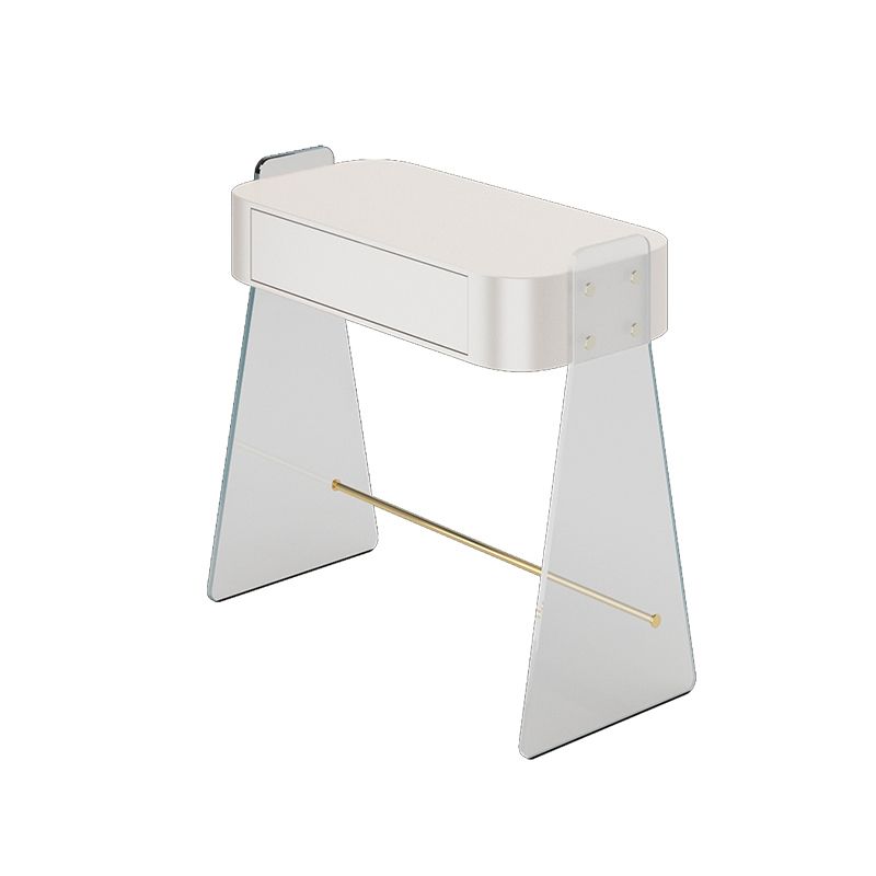 Contemporary Vanity 1 Storage Drawer Dressing Table with Acrylic Legs