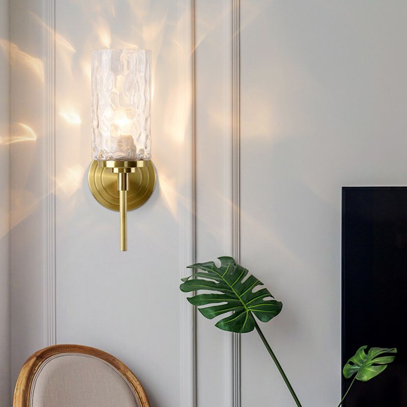 Lámpara de pared única de modernismo, diseño de antorcha con acabado de latón para el pasillo