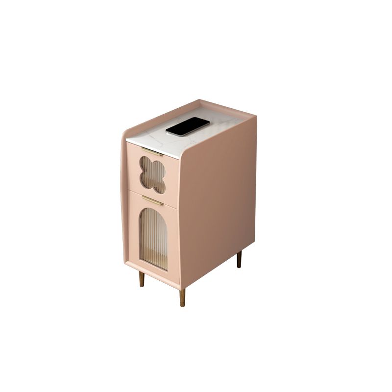 Solid Wood Drawer Storage Night Table Modernism Bed Nightstand