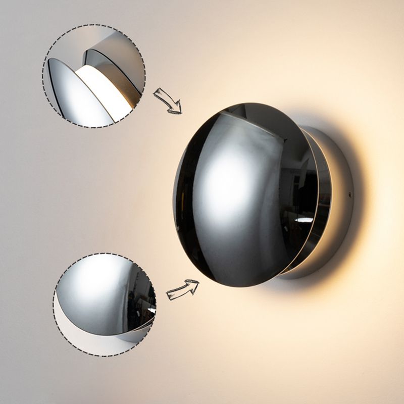 Wohnzimmer Wandleuchte postmoderne Metall Ein hell silberne Wandmontageleuchte