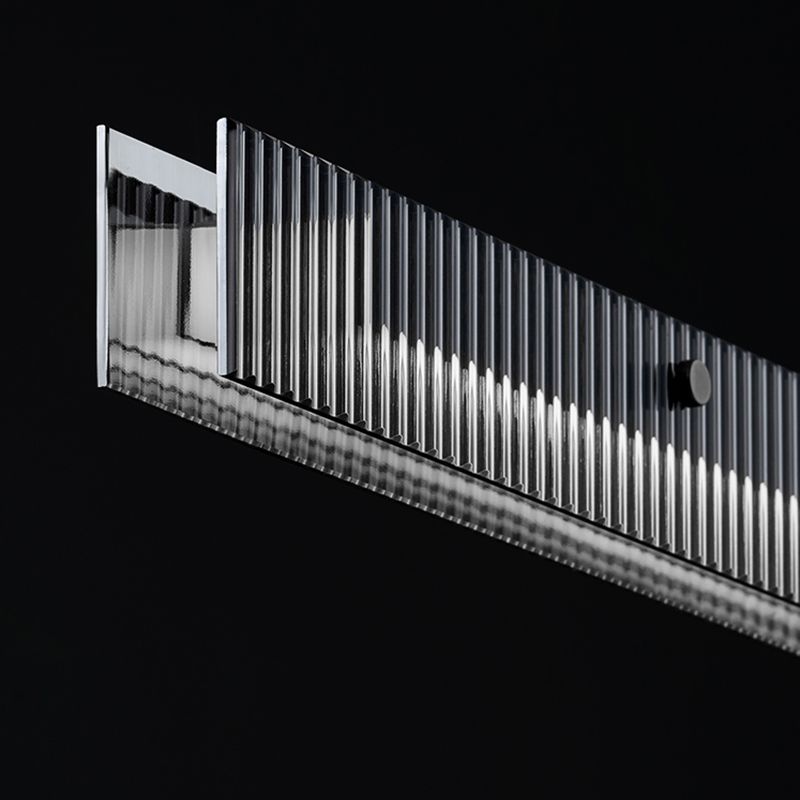 Dining Room Nordic Modern Island Light Fixture LED Linear Glass Pendant Light