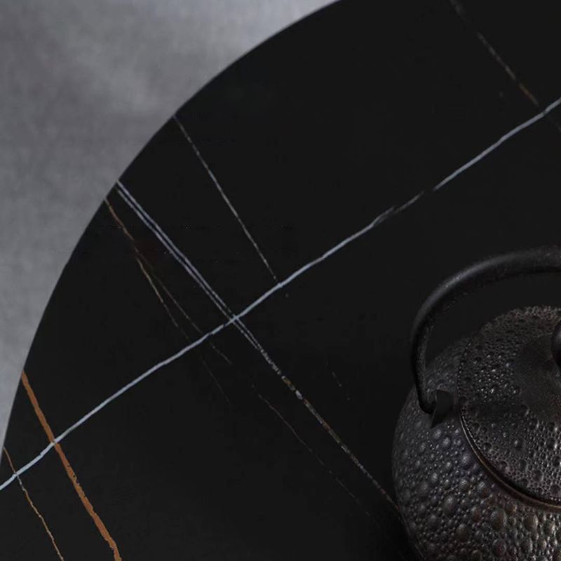 Runde zweifarbige Esstisch Sintered Stone Tisch Luxus mit Tulpbasis