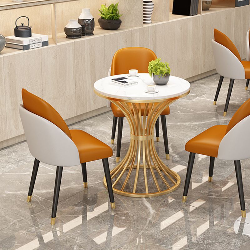 Dining Room Upholstered Chair Industrial Faux Leather Parsons Dining Chair