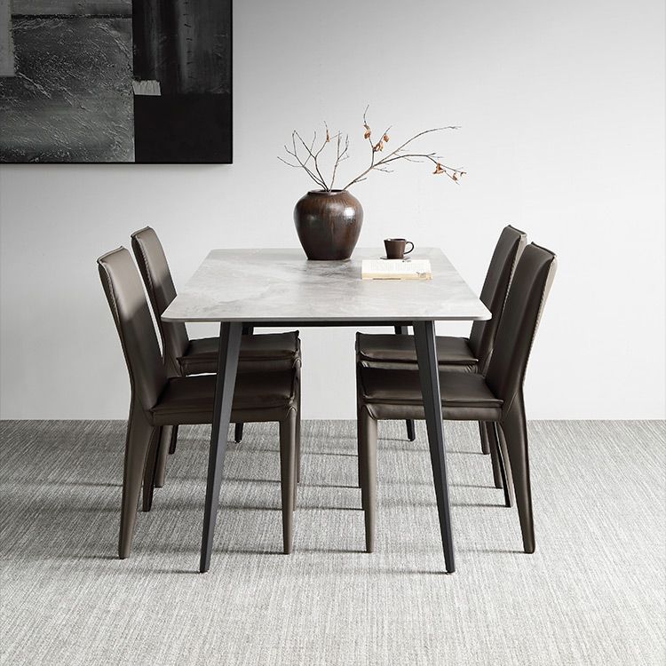 Modern 1/2/5/7 Pieces Dining Set Rectangle White Dining Table Set for Home Use