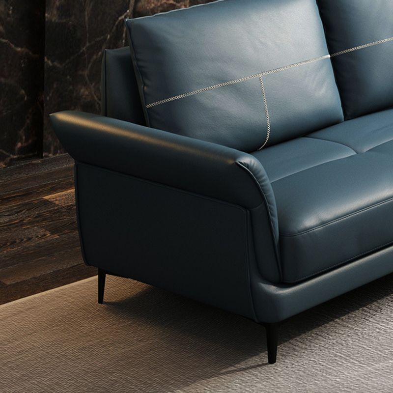 Azure Cushion Back Modern Living Room L-Shape Stationary Sofa & Chaise