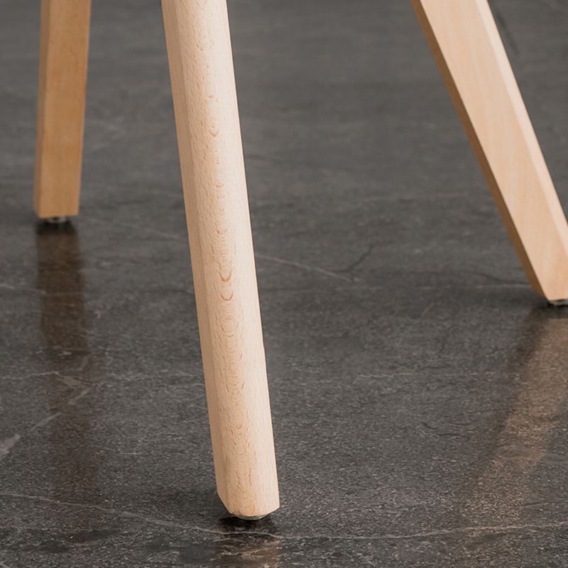 Scandinavian PU Leather Dining stoelen armloze vaste rugstoel