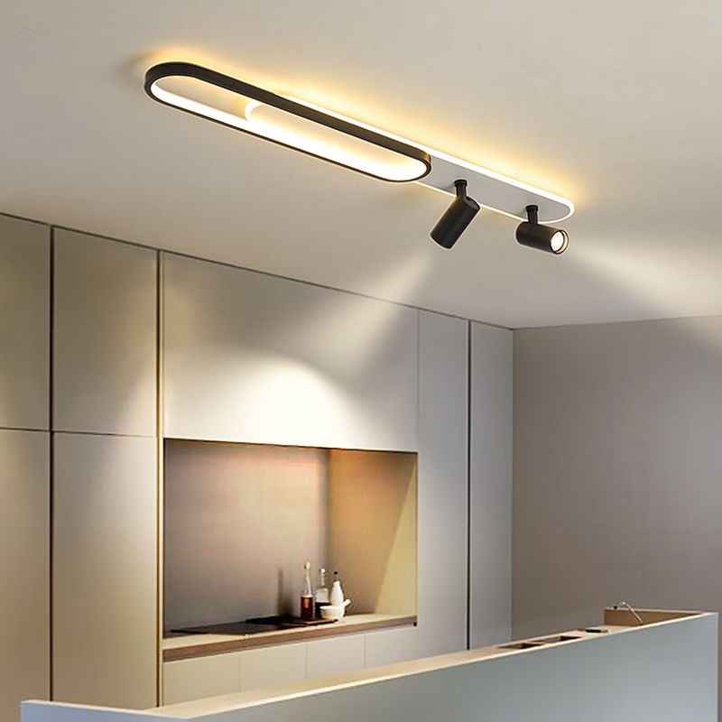 Luminaire de plafond en métal, luminaire de montage au plafond à LED de Style moderne