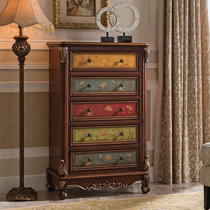 Classic Glam Storage Chest Solid Wood Storage Chest Dresser with 4/5/6 Drawers