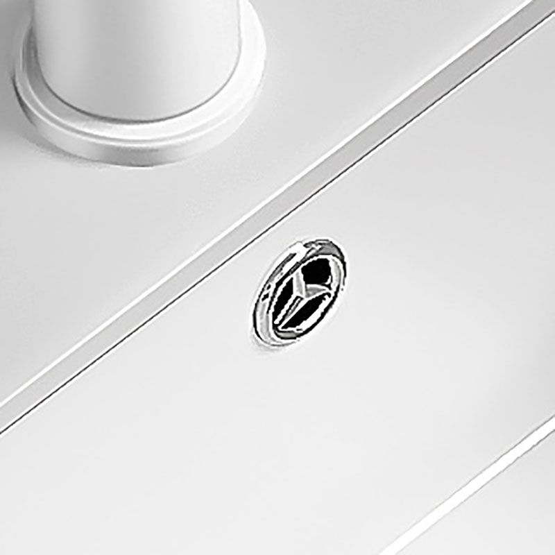 Modern Undermount Bathroom Sink Porcelain with Overflow and Faucet Basin Sink