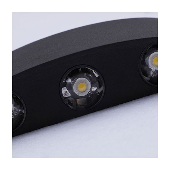 Square Shade Wall Lighting Modern Style Metal Multi Lights Sconce Lamp in Black