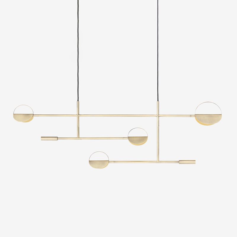 Modern 4-Light Kitchen Island Lighting Golden/Black Island Pendant Lighting