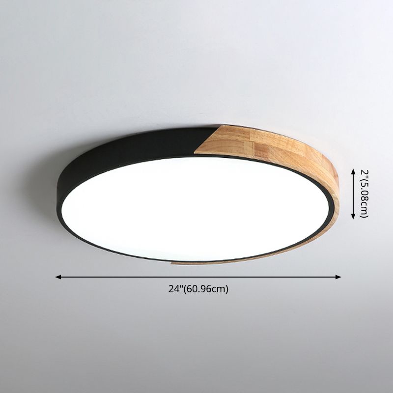 Rounded Shape 1-Light LED Flush Light New Modern Iron Flush Mount Ceiling Light Fixtures
