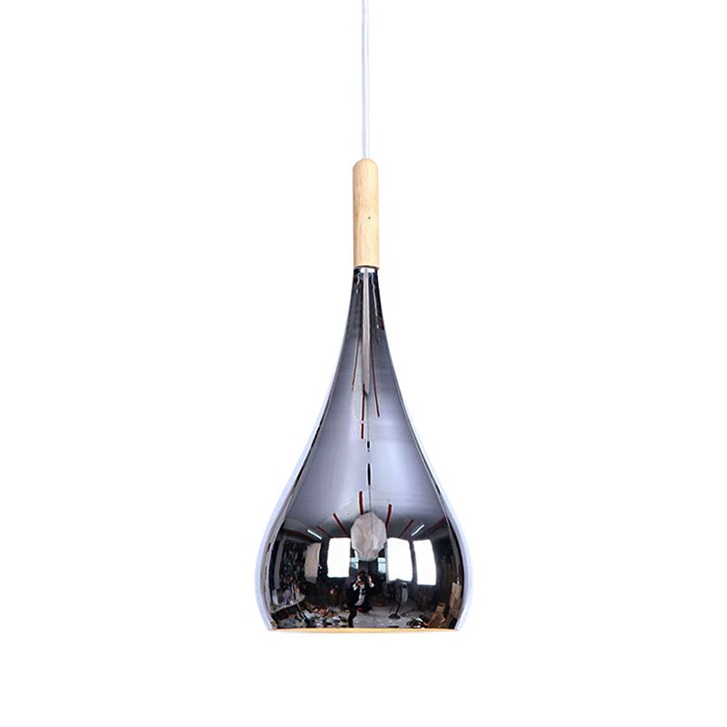1 lágrima lágrima de lágrima lámpara colgante de lágrima contemporánea cromada/oro colgante de metal de metal de oro para cocina para cocina