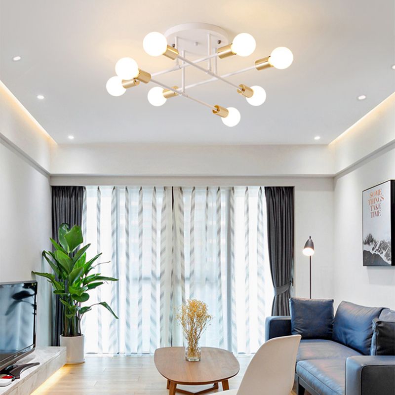 Moderne gestapelde lineaire plafondlamp metaal energiebesparende semi-inbouwlamp voor hotel