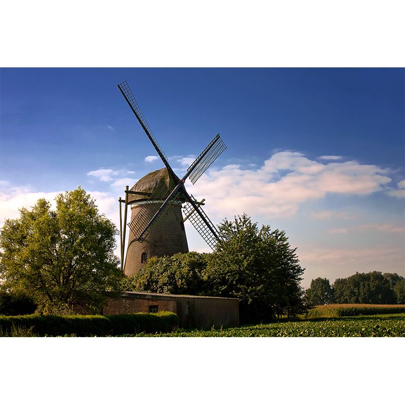 Windmill Mural Bright Color Wallpaper Living Room Bedroom Wall Mural