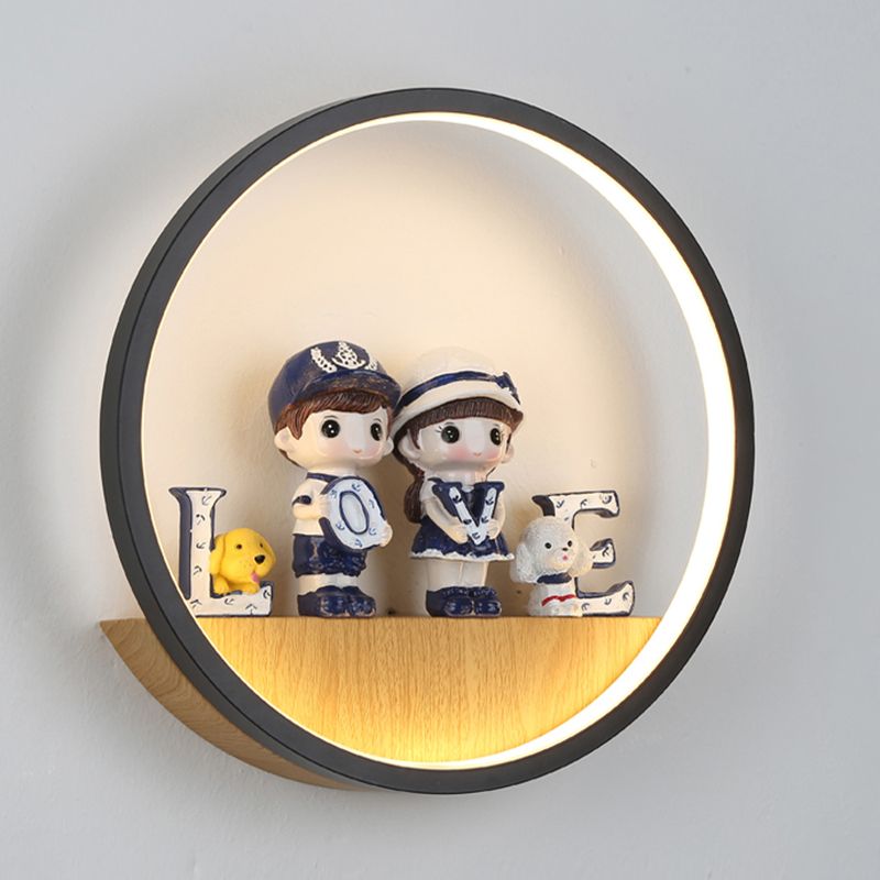 1 Éclairage mural de style cercle léger de style moderne pour le salon