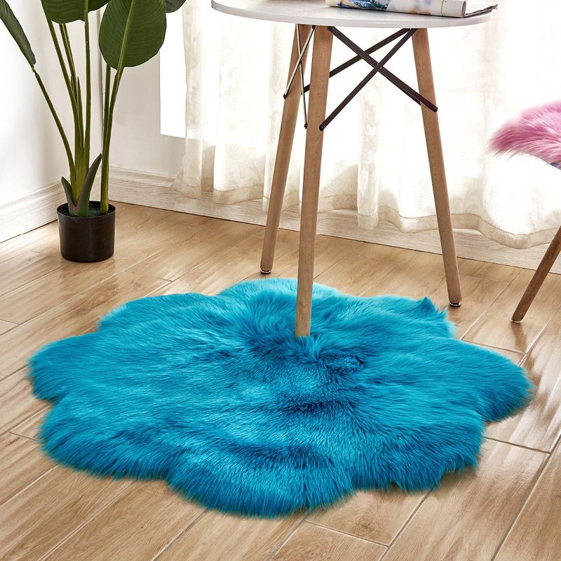 Blumenmulti -Farben -Teppich Faux Pel