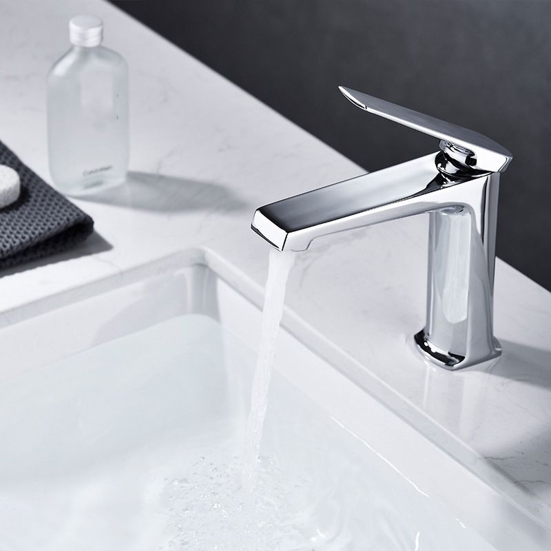 Contemporary Vessel Faucet Copper Lever Handles Low Arc Vessel Faucet