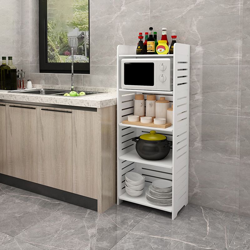 11.81"W Bookcase Contemporary Style Pure White Bookshelf for Home Office