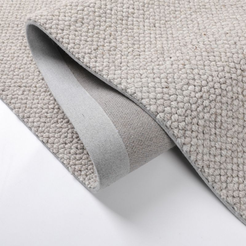 Grey Solid Color Area Rug Modern Polyester Area Carpet Easy Care Rug for Living Room