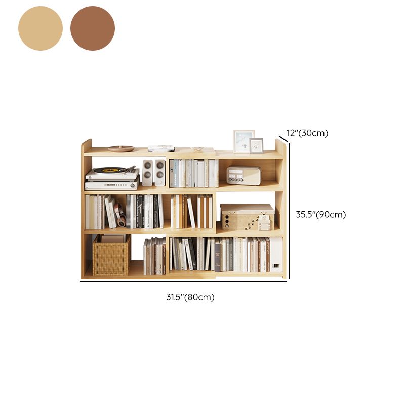 Engineered Wood Modern Bookcase Standard Open Back Bookshelf