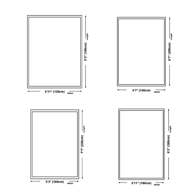 Contemporary Graphic Printed Rug Polyester Carpet Stain Resistant Area Rug for Home Decoration