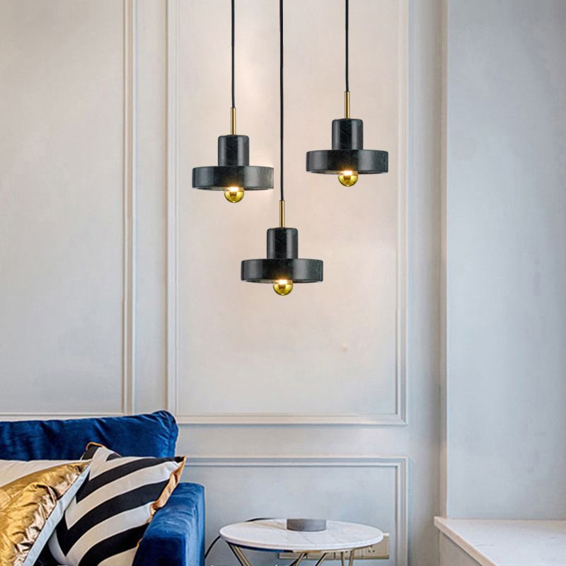 Cement Geometric Shaped Suspension Light Modern Style Hanging Lamps for Dining Room Living Room