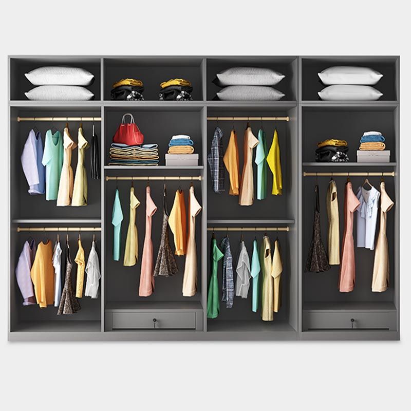 Modern Wooden Wardrobe Soft Close Drawer Wardrobe Closet for Bedroom