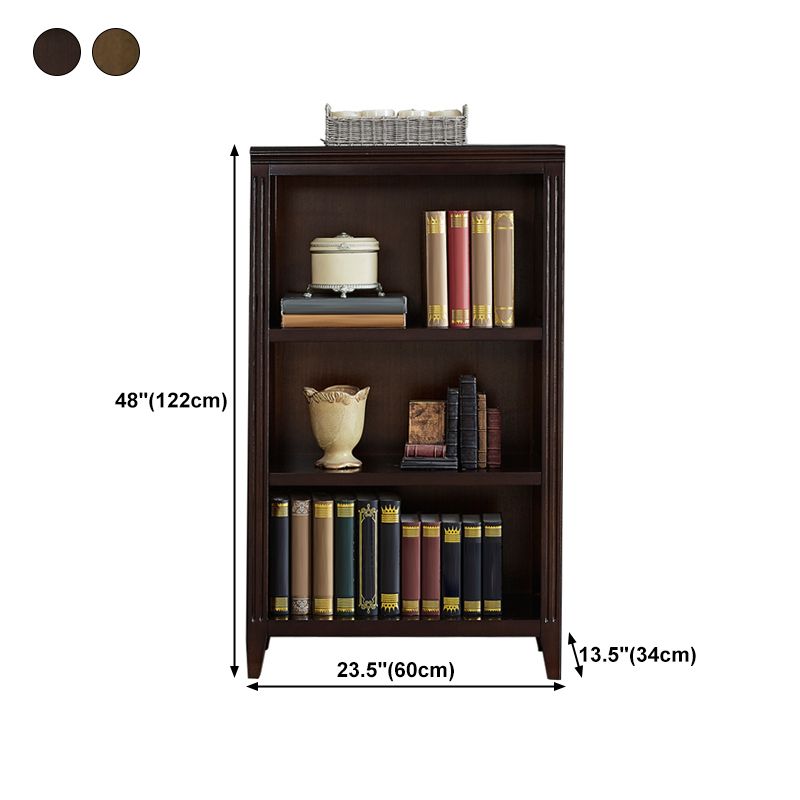 Solid Wood Standard Bookcase Modern Home Bookshelf with Rectangle Shelves