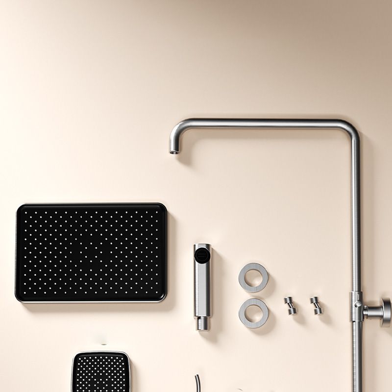 Shower Set Slide Bar Included Pure Color Wall Mounted Shower Head Combo