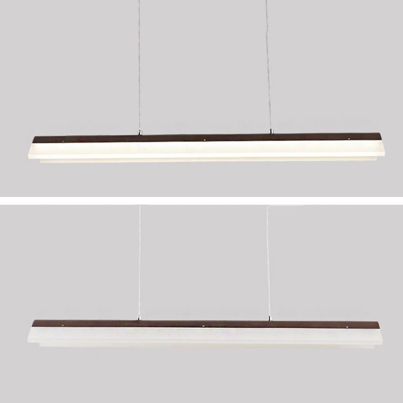 Metal Rectangle Pendent in Modern Style LED Suspended Lights for Office Conference Room