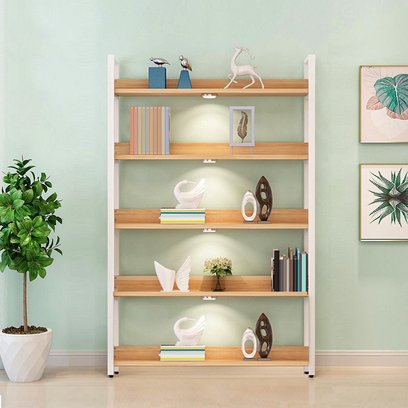 Modern Engineered Wood Bookshelf Etagere Open Shelf Vertical Bookcase