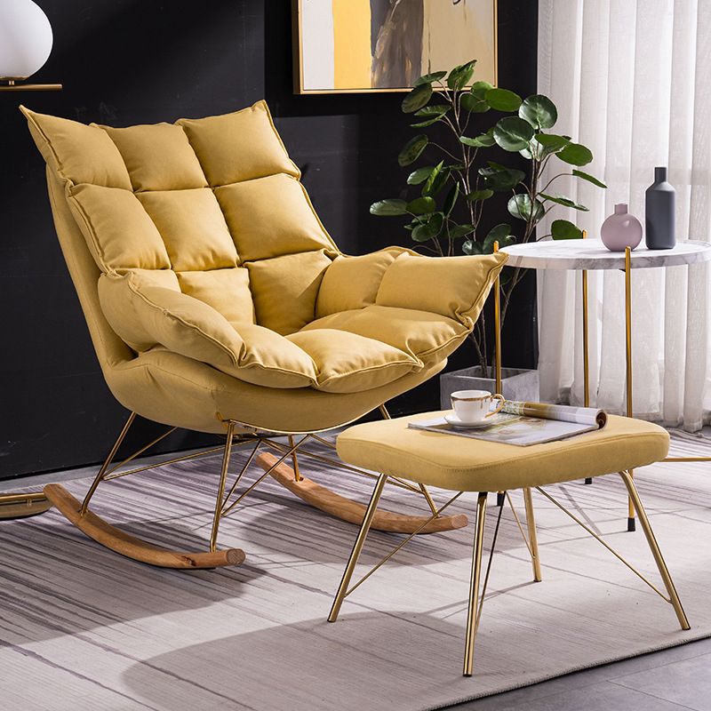 Contemporary Single Sofa Rocking Chair Indoor Rocking Chair with Cushion