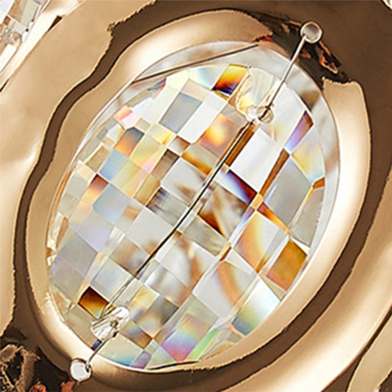 Cluster à ananas doré Éclairage pendentif éclairage moderniste cristal de lampe suspendue