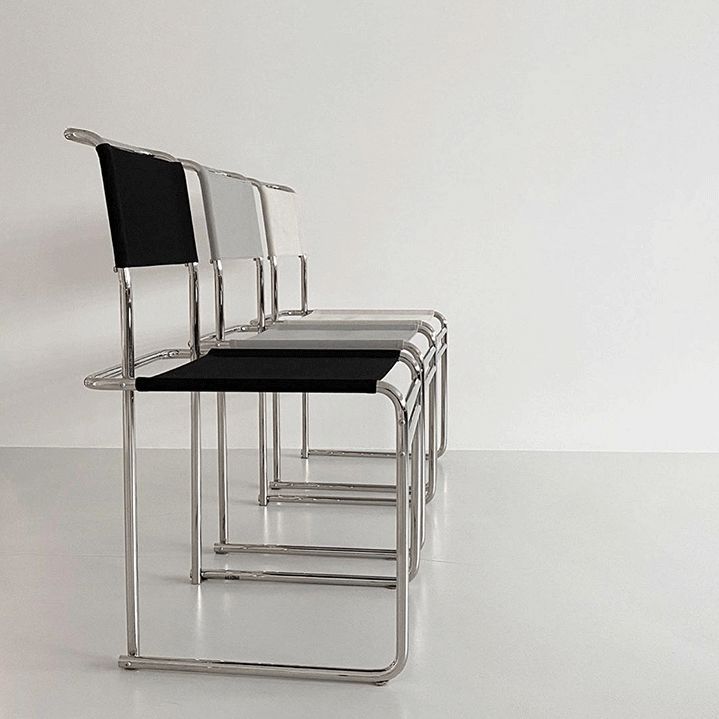 Modern Style Side Chair Faux Leather Armless Dining Chair for Kitchen