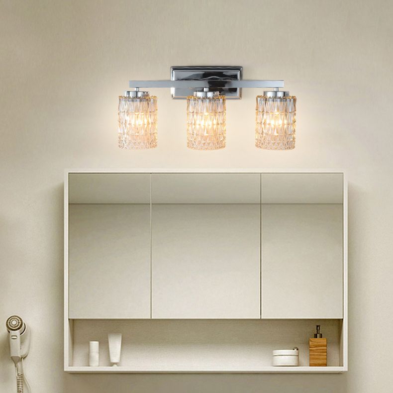 Lampe à vanité cylindrique à 3 légers