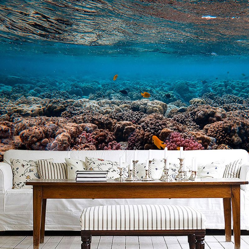 Undersea Mural Horizontal Photography Decorative Environment Friendly for Home Decor