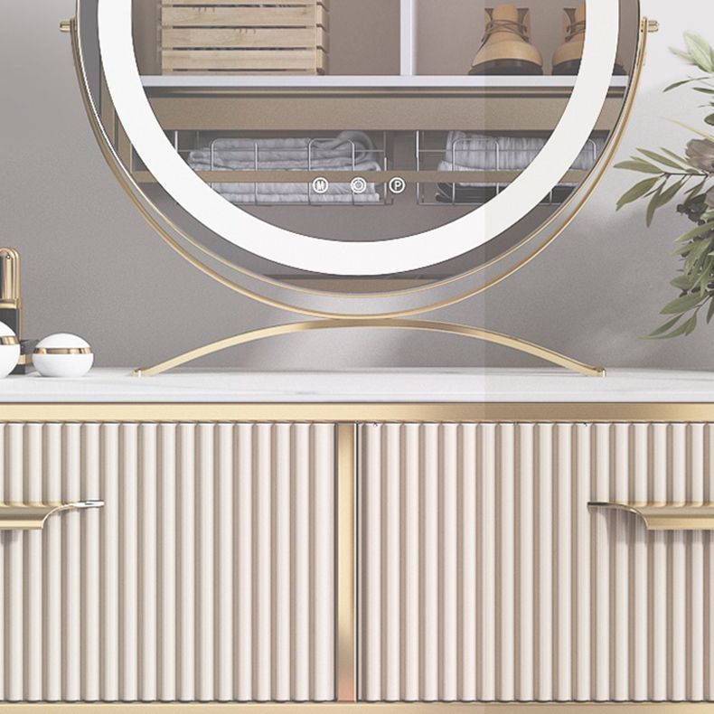 5-Drawers Dressing Table Luxurious Metal Make-up Vanity Table