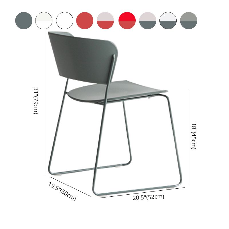 Parte posterior abierta industrial que cena sillas laterales sin brazos del final mate de la silla lateral
