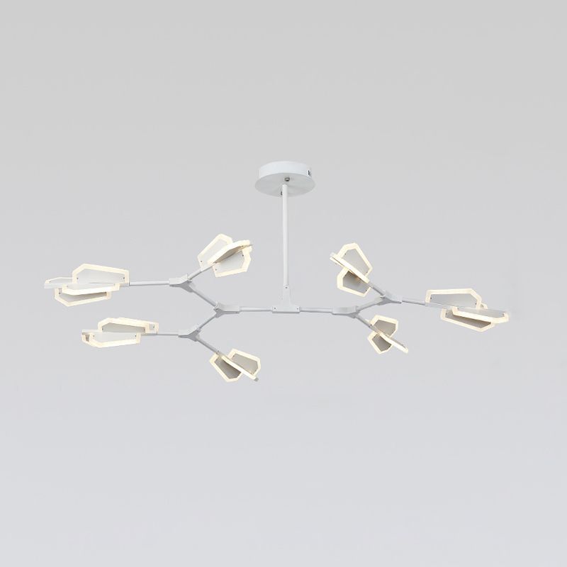 Iluminación de techo en forma de rama posmoderna sala de estar metálico lámpara lámpara de lámpara de lámpara