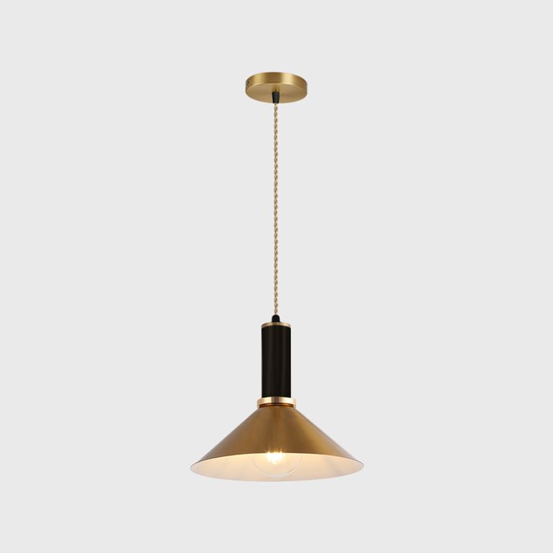 Lampe suspendue de style contemporain simple léger métallique pour le café du salon