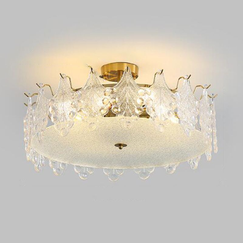 Nordic Ceiling Light Household Glass Flush Mount Light Fixture for Bedroom