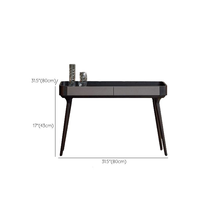 Contemporary Solid Wood Make-up Vanity With Drawers and Stool for Bedroom